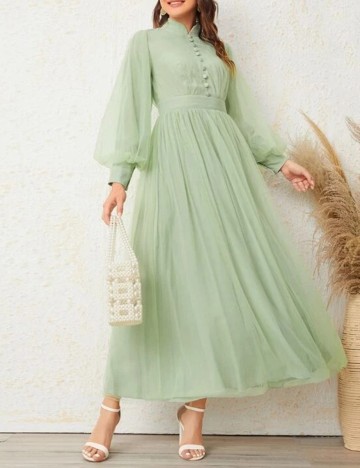 Rochie medie SHEIN, verde, M
