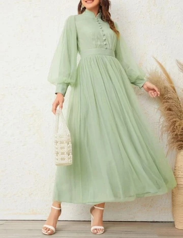 Rochie medie SHEIN, verde, M