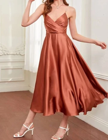 Rochie Medie SHEIN, maro, S Maro