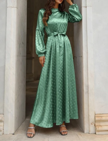 Rochie lunga SHEIN, verde, L