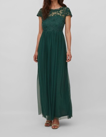 Rochie lunga Vila, verde, 36