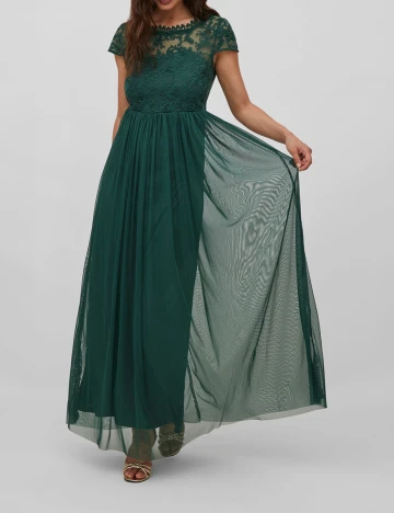 Rochie lunga Vila, verde, 36 Verde