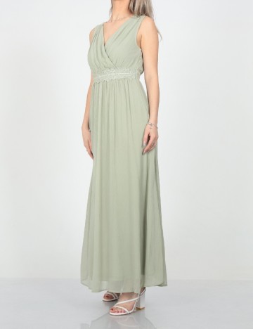 Rochie lunga Vila, verde, 34