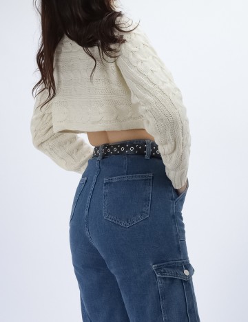 Pulover SHEIN, crem, S