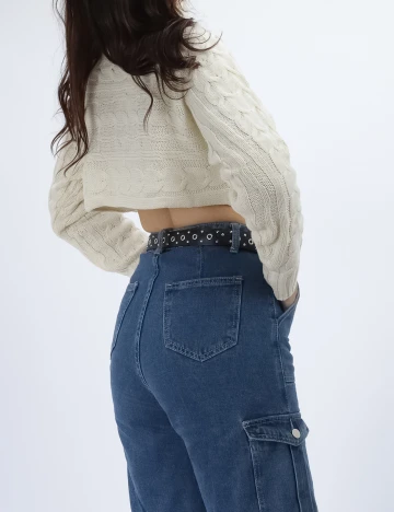 Pulover SHEIN, crem, S
