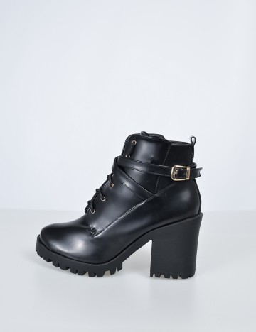 Botine Sinsay, negru, 38