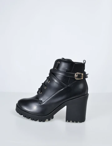Botine Sinsay, negru, 38