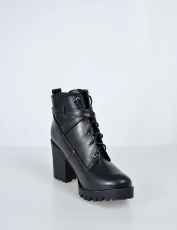 Botine Sinsay, negru, 38