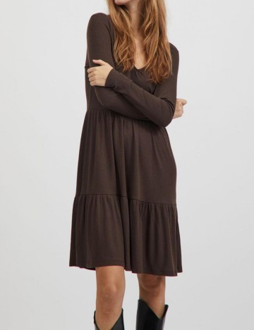 Rochie scurta Vila, maro, M