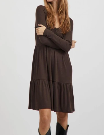 Rochie scurta Vila, maro, M