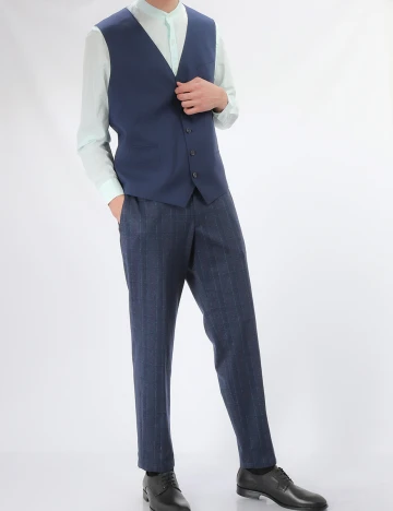 Pantaloni s.Oliver, bleumarin inchis, 54