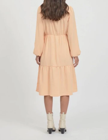 Rochie medie Vila, piersica, M