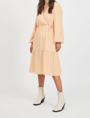 Rochie medie Vila, piersica, M