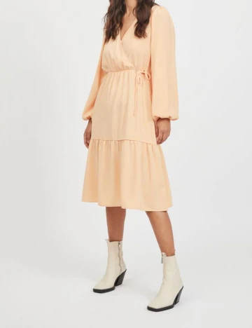 Rochie medie Vila, piersica, M