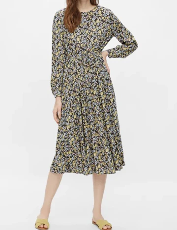 Rochie medie Pieces, floral, L