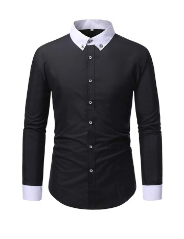 Camasa SHEIN, negru, S