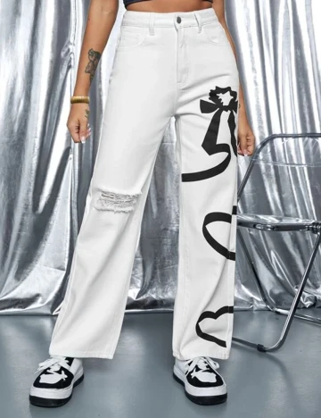 Blugi SHEIN, alb, 36