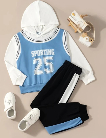 trening Shein Kids, negru/albastru, 11-12 ANI