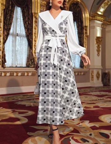 Rochie Lunga SHEIN, alb, XXL