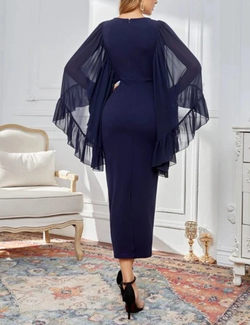 Rochie Lunga SHEIN, bleumarin, M Albastru