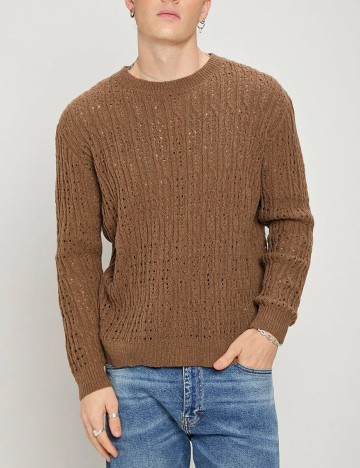 Pulover SHEIN, maro, L