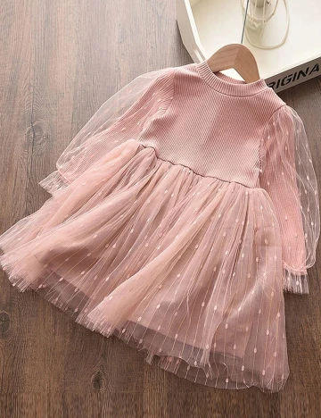Rochie Shein Kids, roz pudra, 1-2ANI