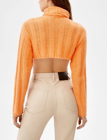 Top Bershka, portocaliu, M