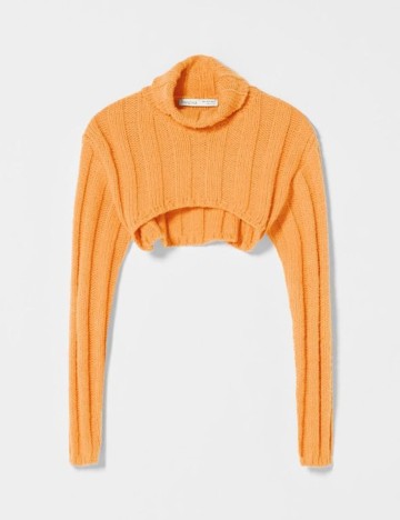Top Bershka, portocaliu, M