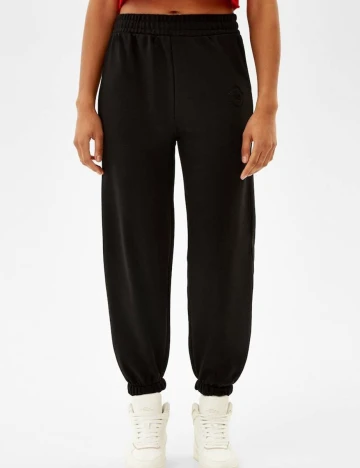 Pantaloni Bershka, negru, S Negru