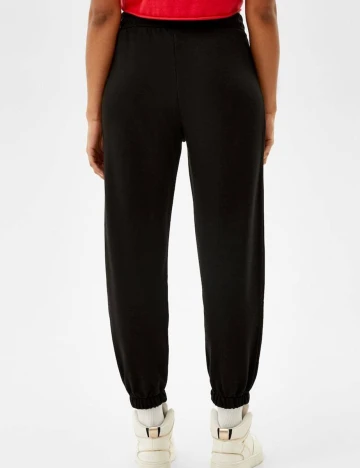 Pantaloni Bershka, negru, S Negru