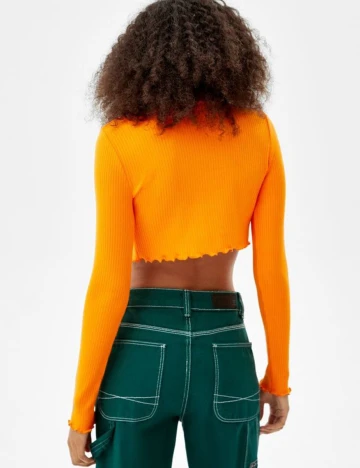 Top Bershka, portocaliu, S