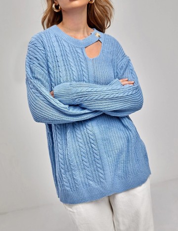 Bluza SHEIN, albastru, M