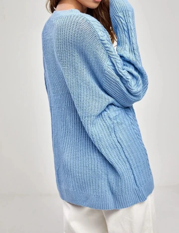 Bluza SHEIN, albastru, M Alb