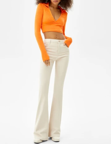 Top Bershka, portocaliu, M Portocaliu
