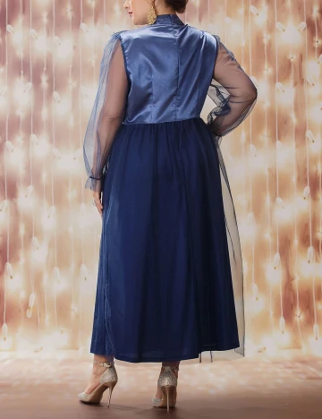 Rochie Lunga SHEIN CURVE, albastru, 4XL