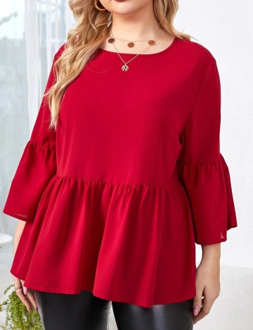 Bluza SHEIN CURVE, rosu, 0 XL