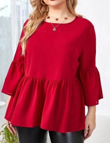 Bluza SHEIN CURVE, rosu, 0 XL
