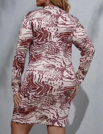Rochie scurta SHEIN CURVE, roz, 0 XL