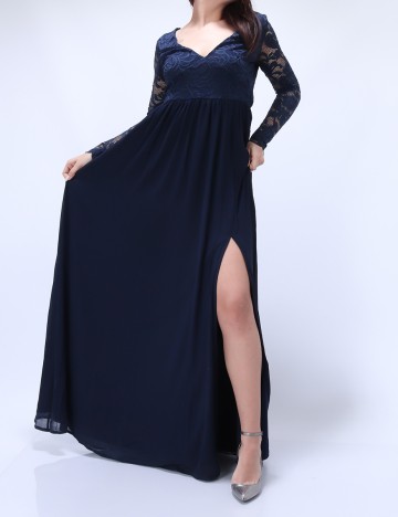 Rochie Lunga BUBBLEROOM, bleumarin, 38