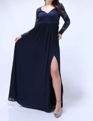 Rochie Lunga BUBBLEROOM, bleumarin, 38