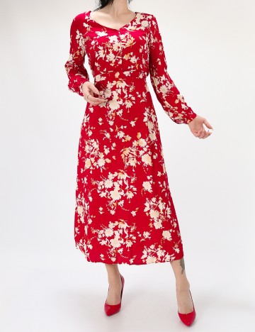 Rochie medie Pieces, rosu, S