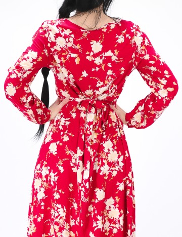 Rochie medie Pieces, rosu, S