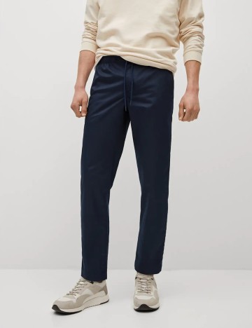 Pantaloni Mango, bleumarin, 38