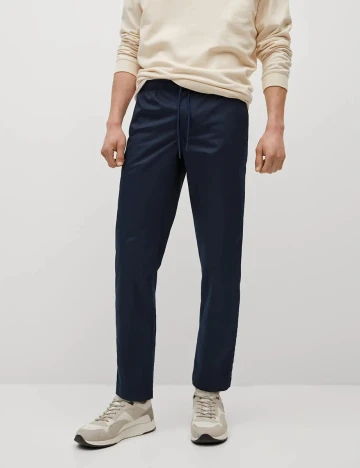 Pantaloni Mango, bleumarin, 38