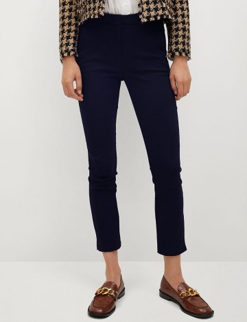 Pantaloni Mango, bleumarin inchis