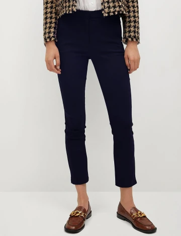 Pantaloni Mango, bleumarin inchis