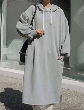 Rochie lunga Dazy, gri, M Gri