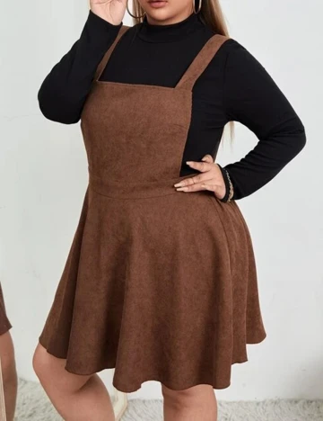 Rochie SHEIN CURVE, maro, 1 XL Maro