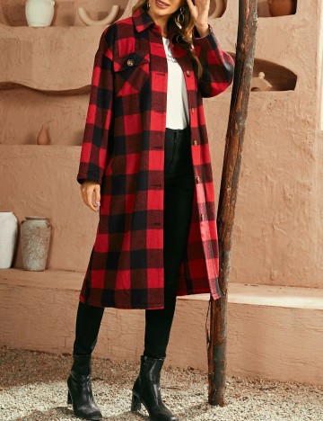 Jacheta SHEIN, rosu-negru, XL