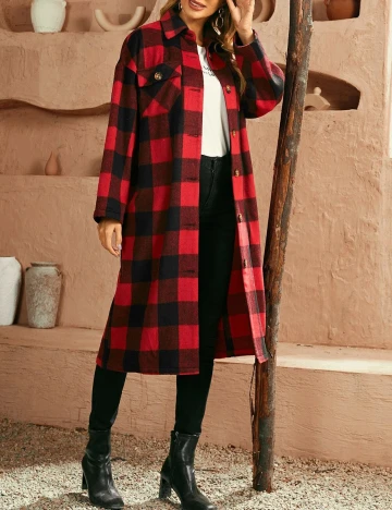 Jacheta SHEIN, rosu-negru, XL